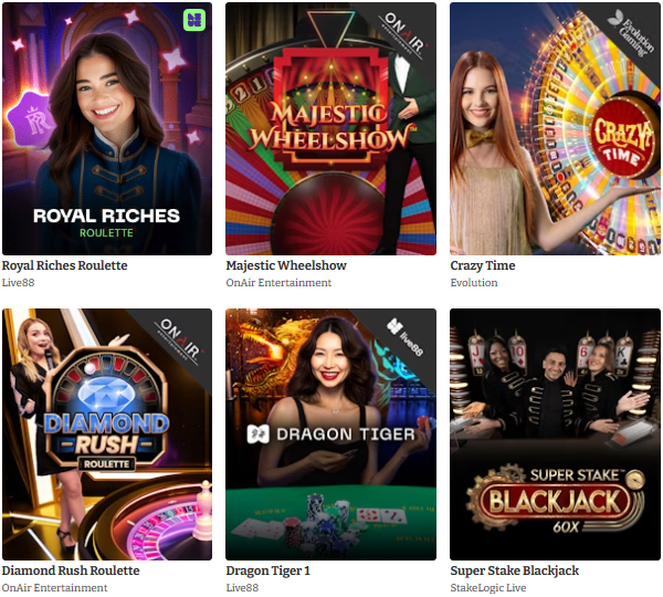 Lucky Spins Live Casino